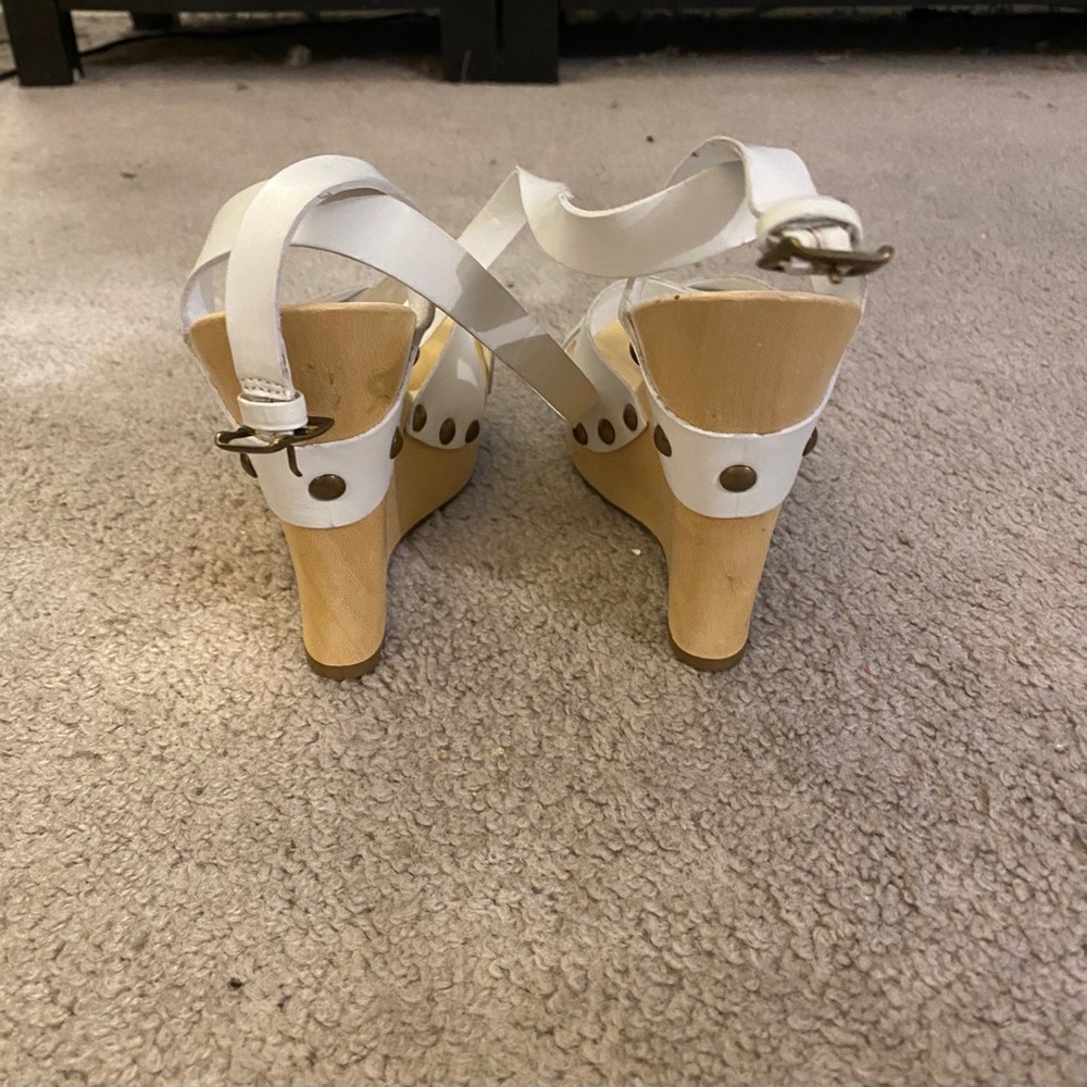 Slightly worn wedge sandals